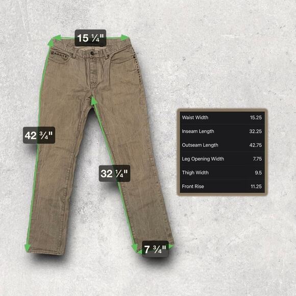 ★ John Varvatos Brown Slim-Fit Pants w/ Subtle Textured Finish ★ - Picture 5 of 6